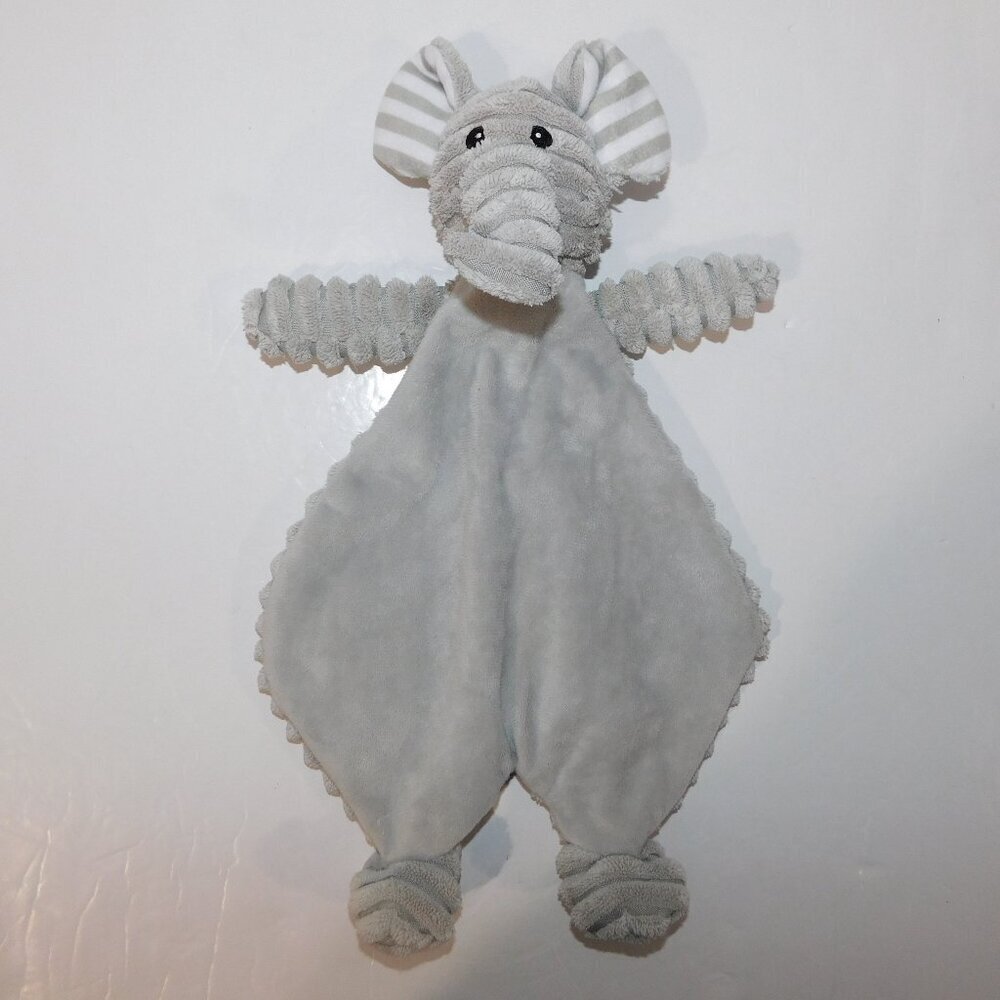 Snuggle buddies Flat Corduroy Crinkle Elephant Plush baby lovey Security Blanket